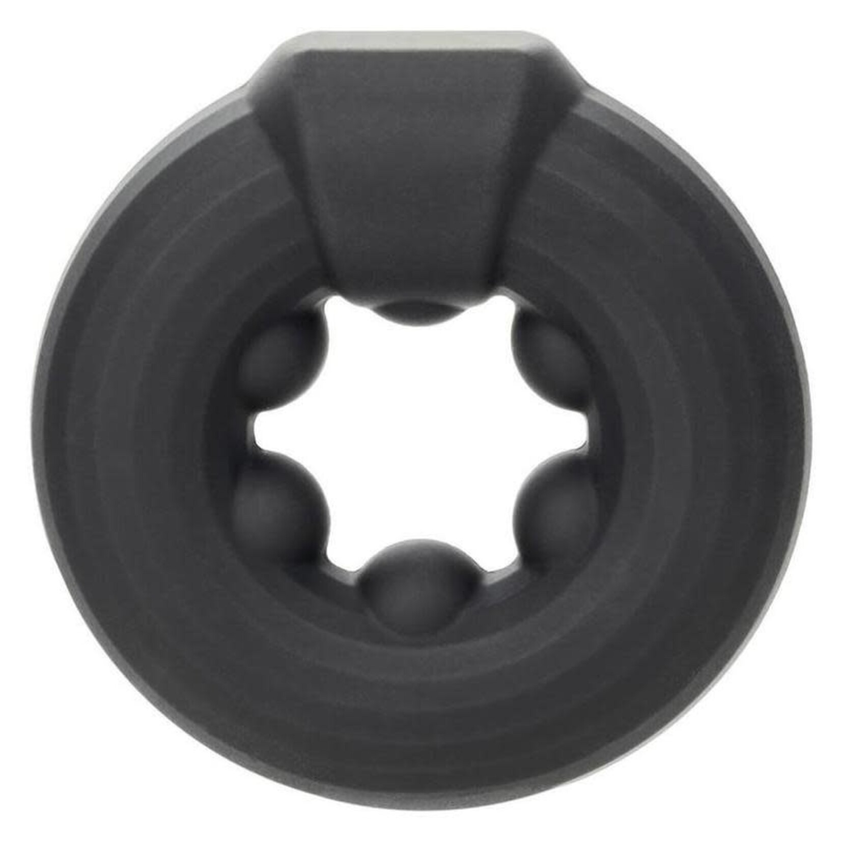 Calexotics Alpha Liquid Silicone Beaded Optimum Ring Black