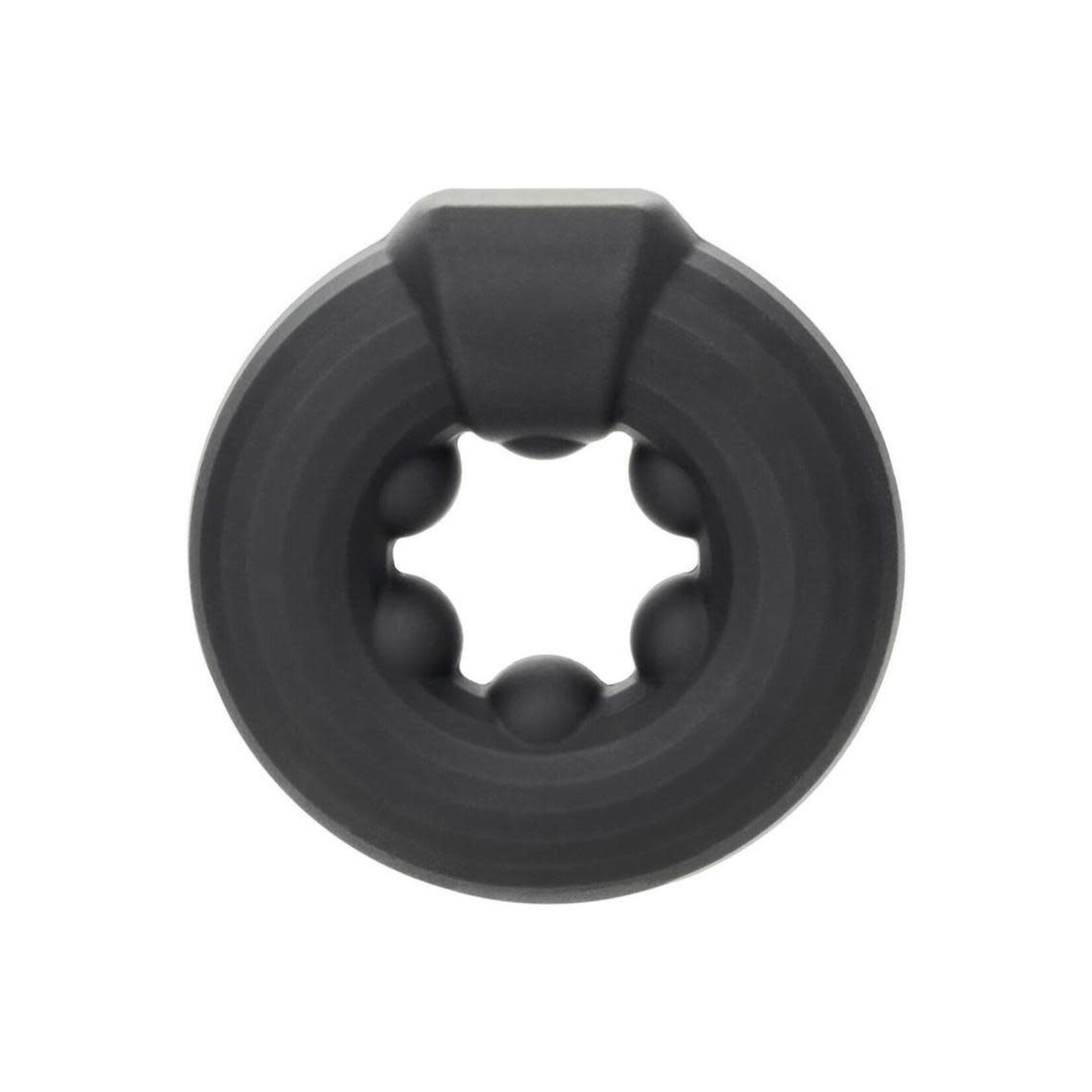 Calexotics Alpha Liquid Silicone Beaded Optimum Ring Black