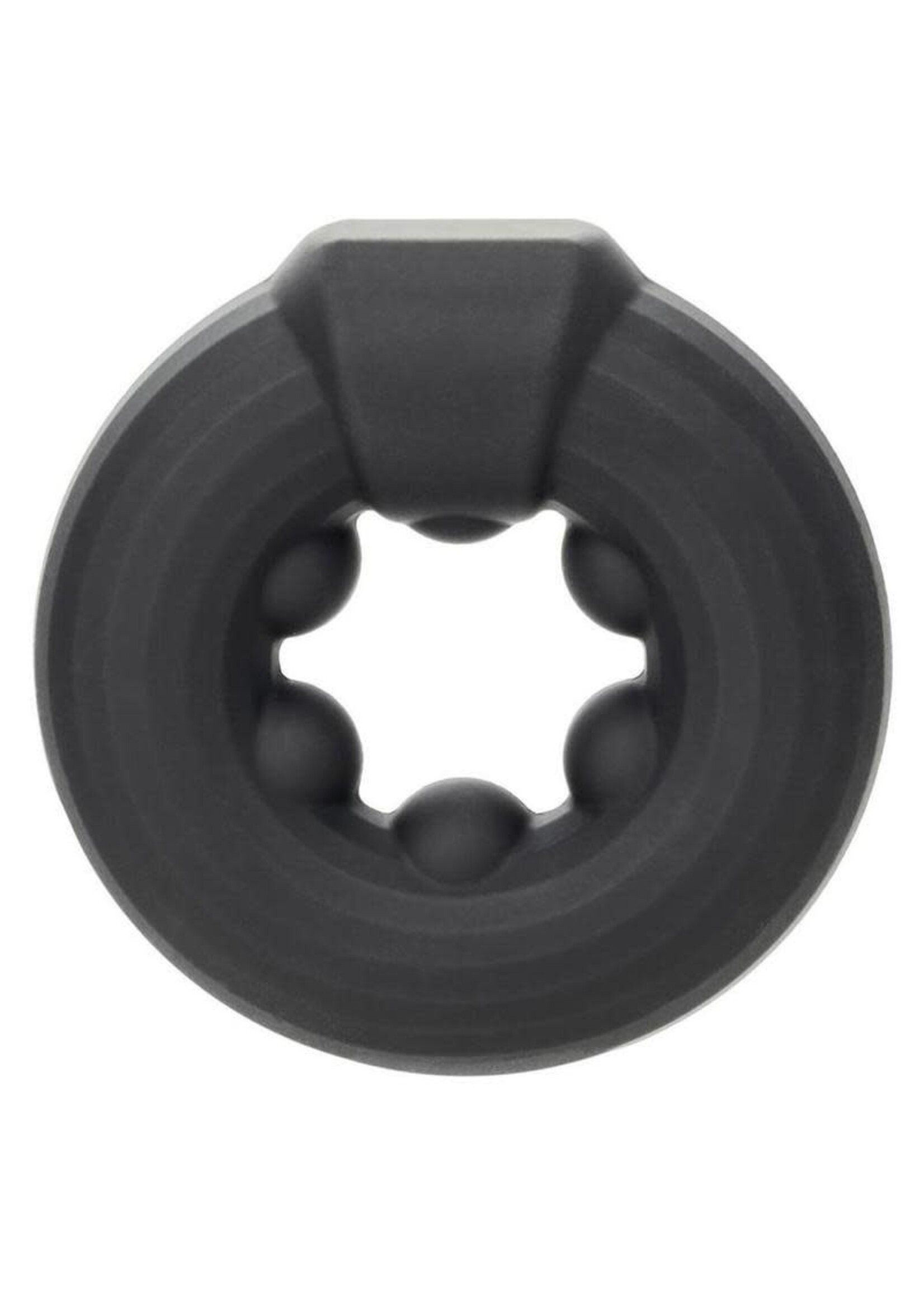 Calexotics Alpha Liquid Silicone Beaded Optimum Ring Black