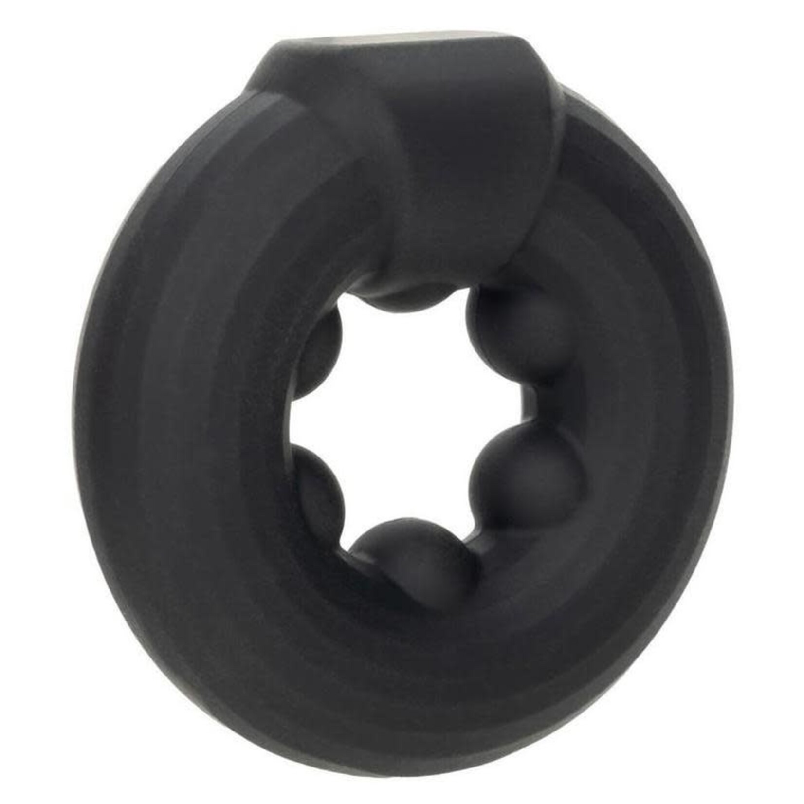 Calexotics Alpha Liquid Silicone Beaded Optimum Ring Black