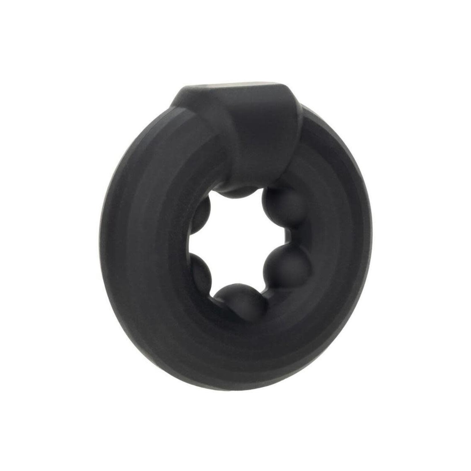 Calexotics Alpha Liquid Silicone Beaded Optimum Ring Black