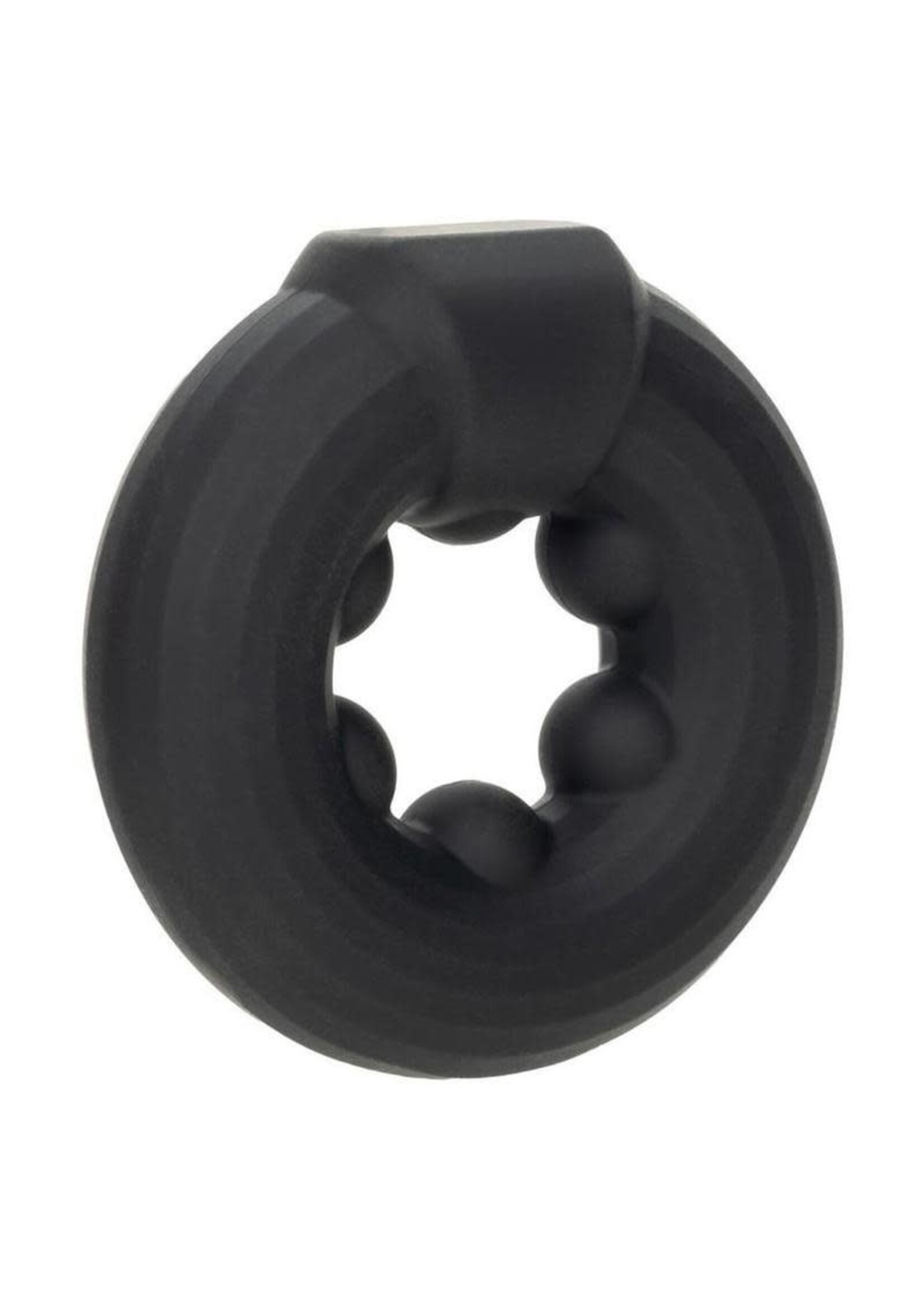 Calexotics Alpha Liquid Silicone Beaded Optimum Ring Black