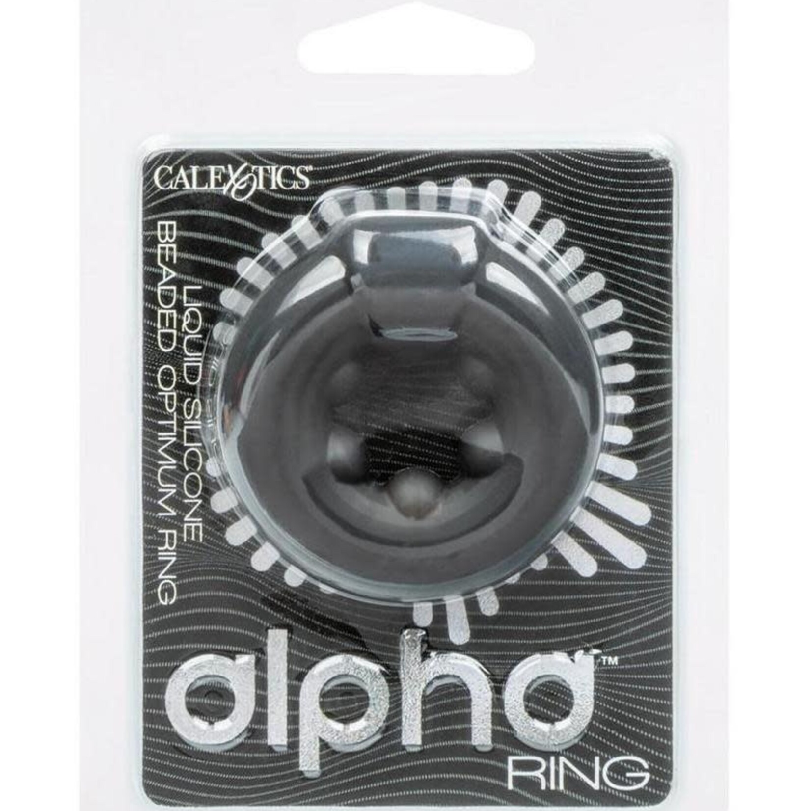 Calexotics Alpha Liquid Silicone Beaded Optimum Ring Black