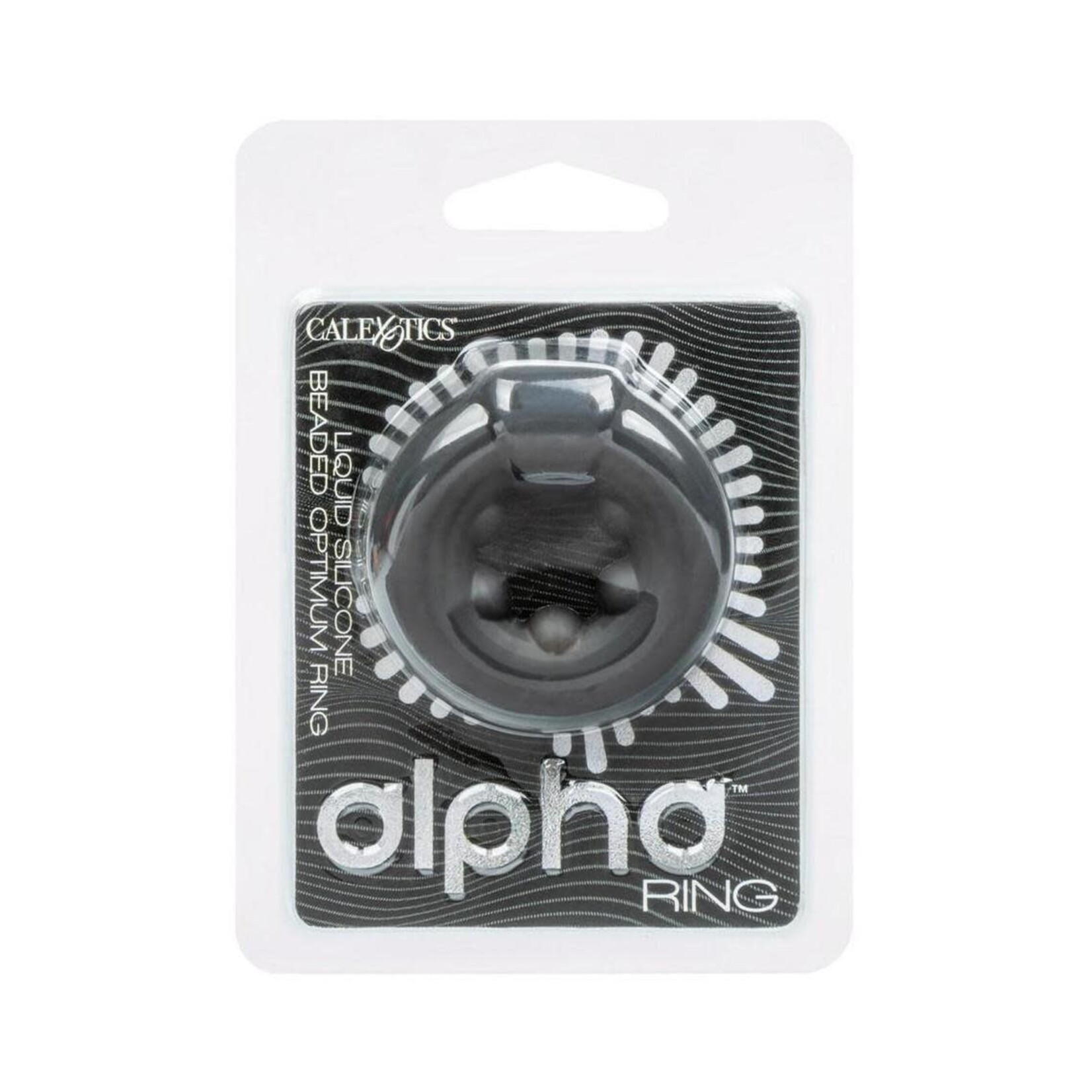 Calexotics Alpha Liquid Silicone Beaded Optimum Ring Black