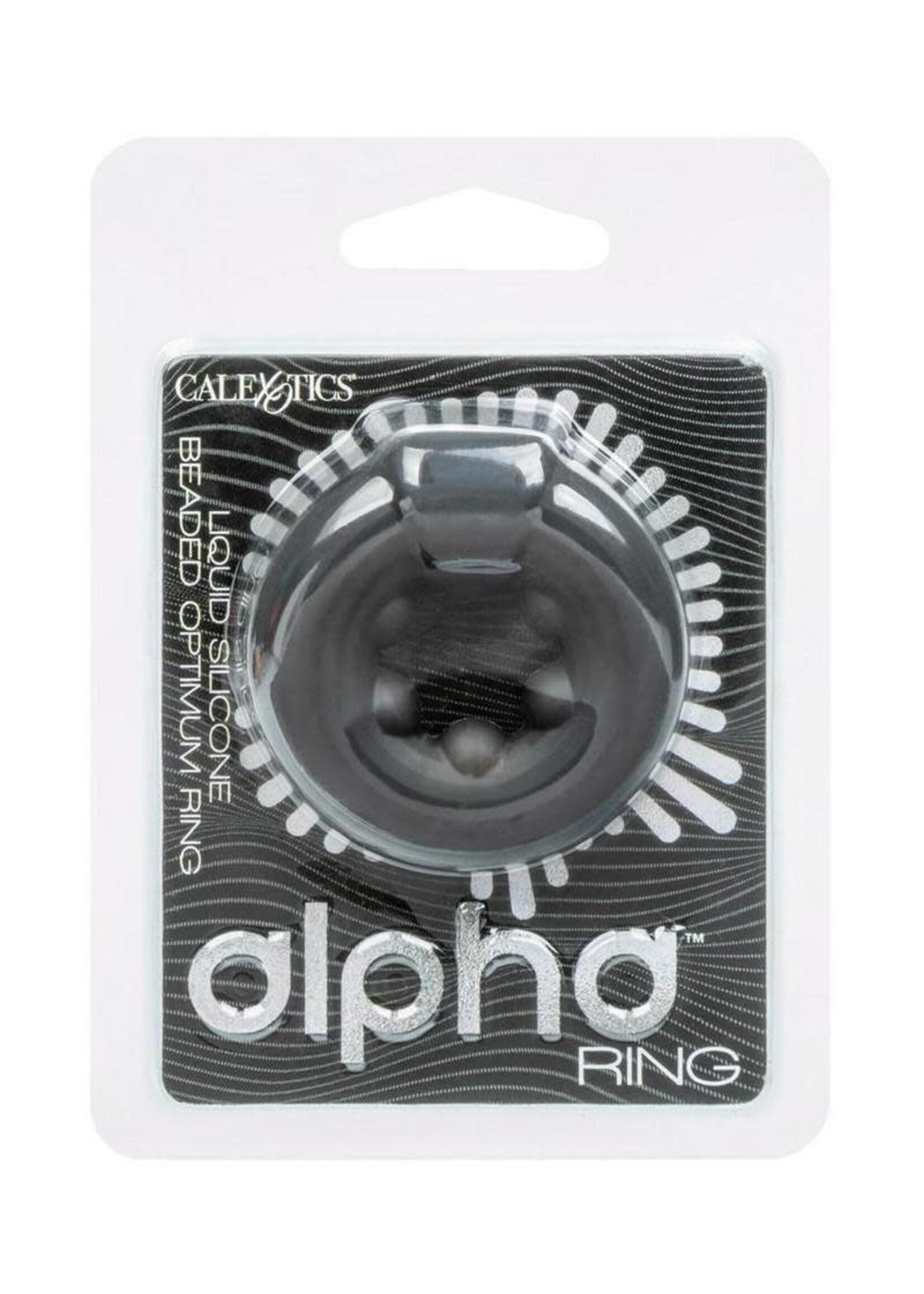 Calexotics Alpha Liquid Silicone Beaded Optimum Ring Black