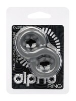Calexotics Alpha Liquid Silicone Beaded Crazy 8 Cock Ring - Gray