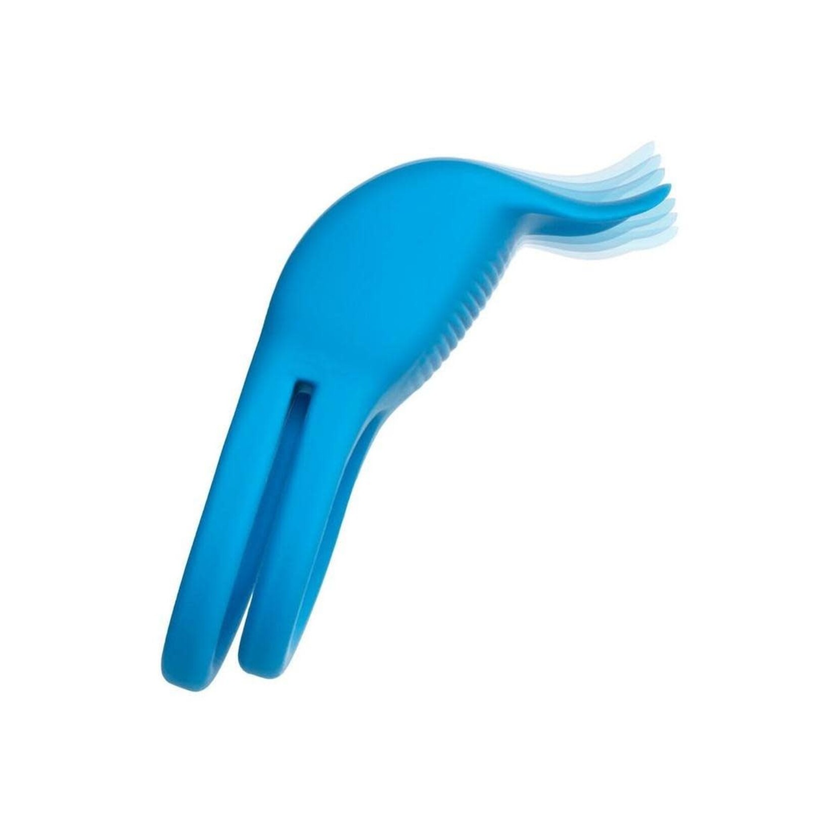 Calexotics Rumbler Rumble Rechargeable Silicone Dual Cock Ring - Blue