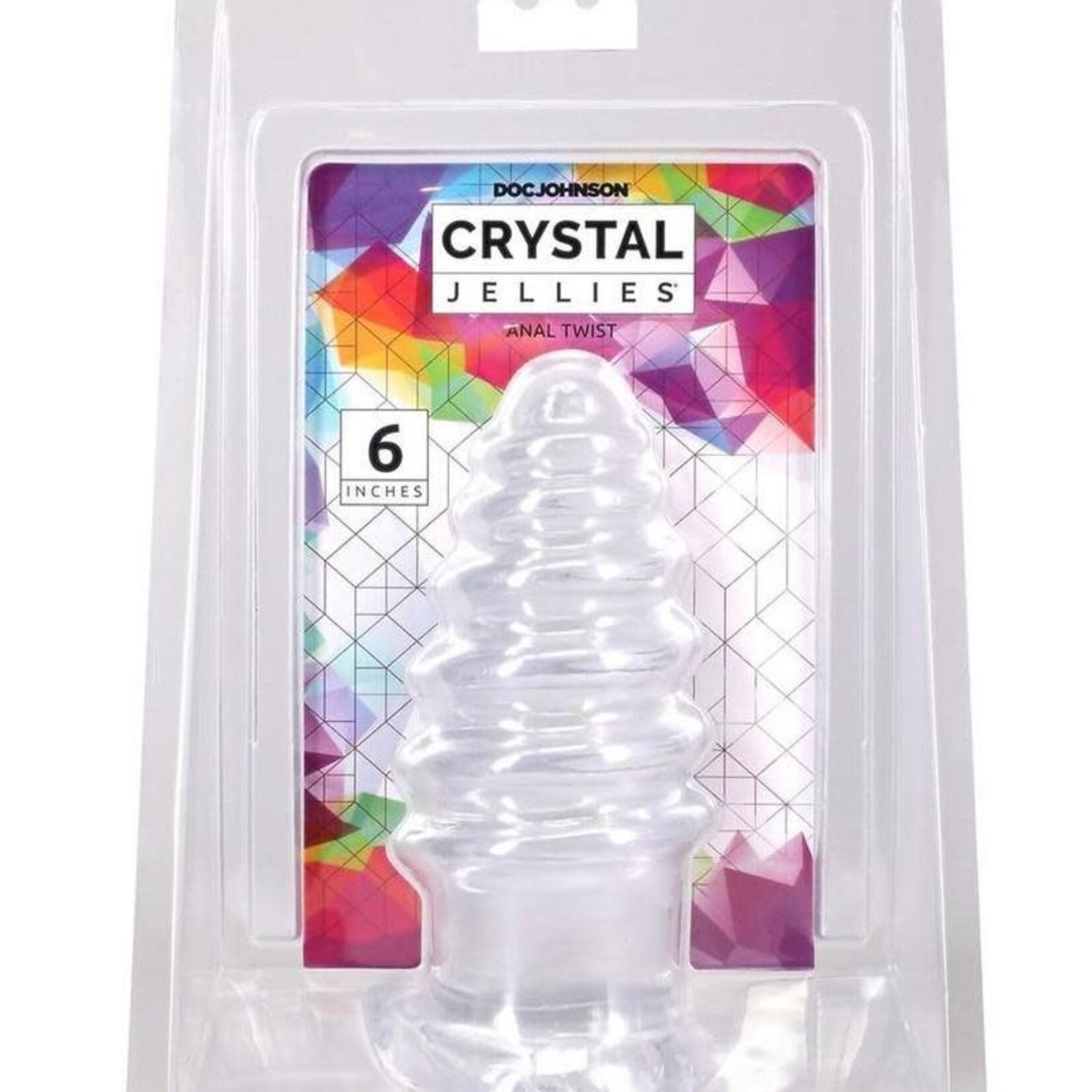 Doc Johnson Crystal Jellies Anal Twist 6In - Clear