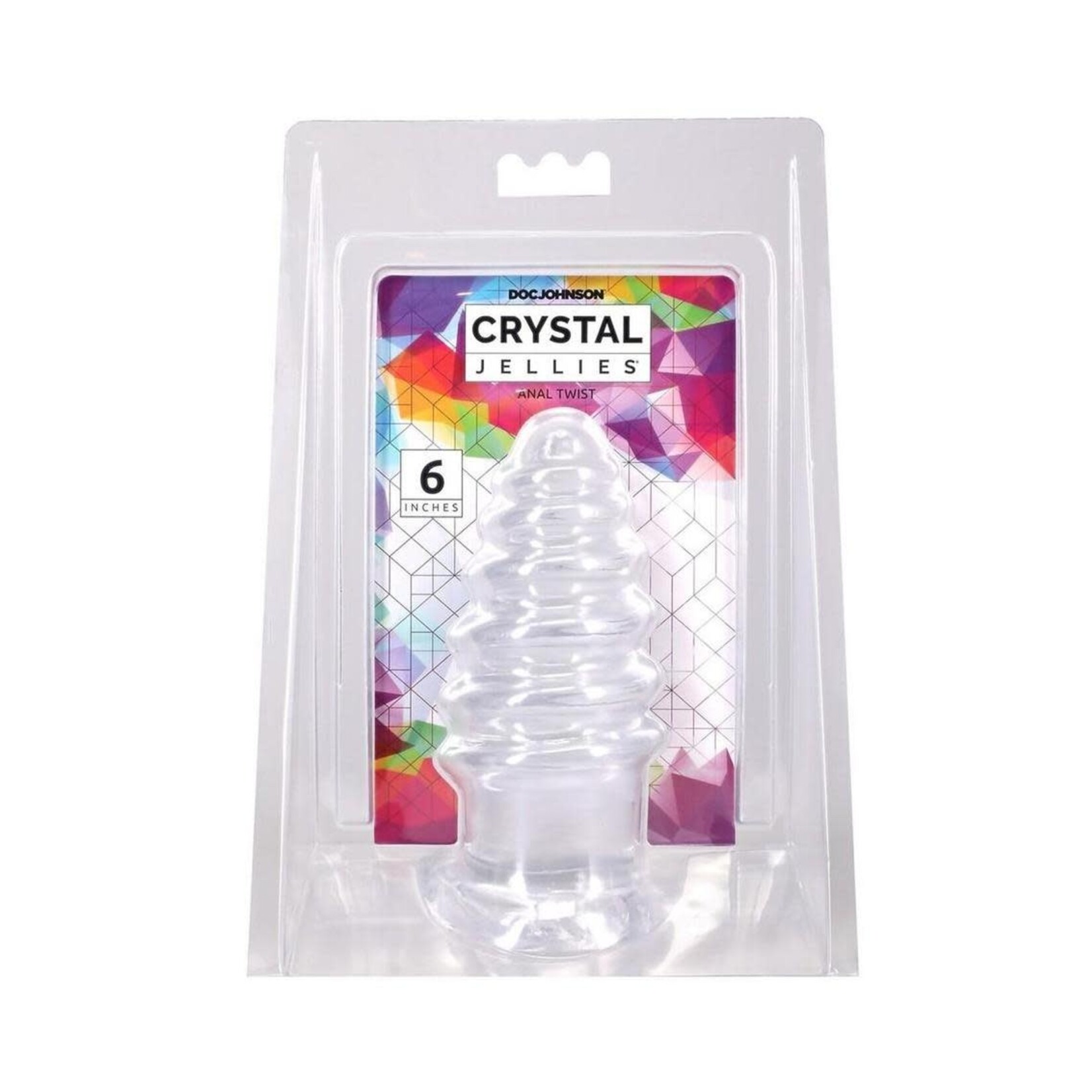 Doc Johnson Crystal Jellies Anal Twist 6In - Clear