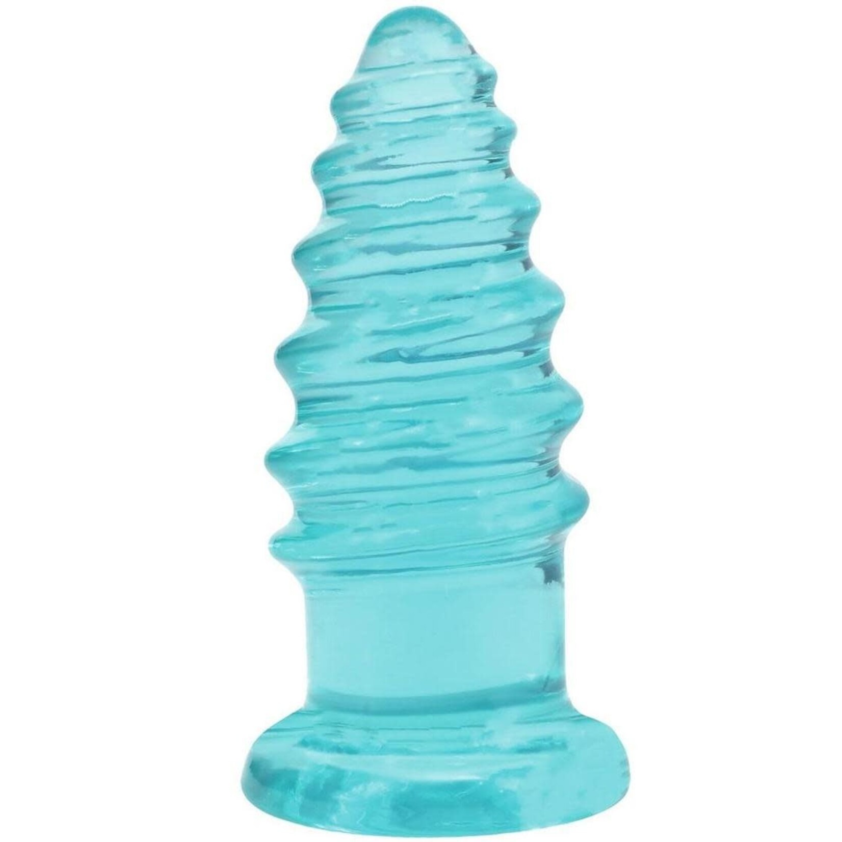 Doc Johnson Crystal Jellies Anal Twist 7In - Teal