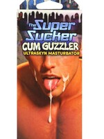 Doc Johnson Super Sucker Cum Guzzler Ultraskyn Masturbator - Male Mouth - Vanilla