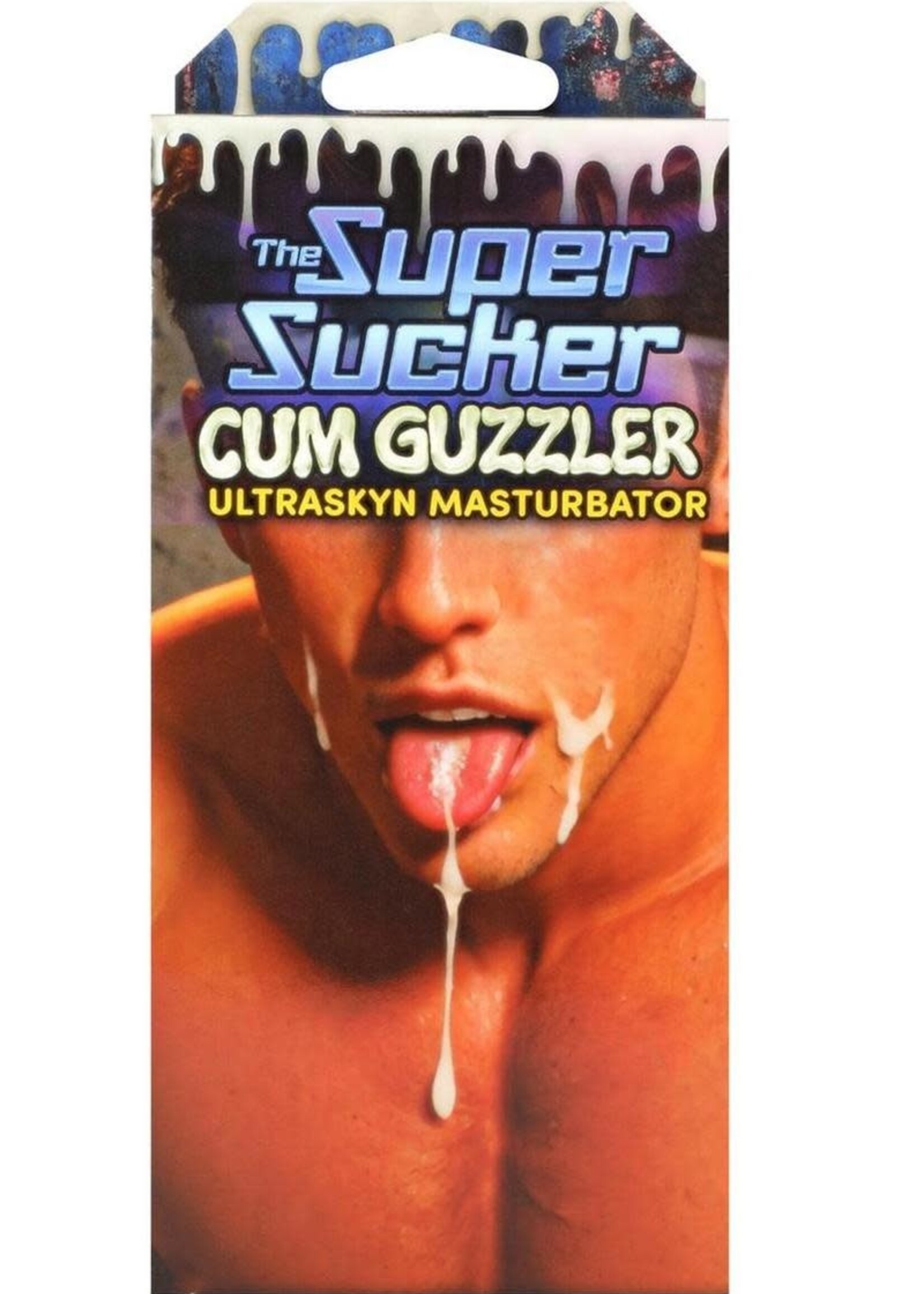 Doc Johnson Super Sucker Cum Guzzler Ultraskyn Masturbator - Male Mouth - Vanilla
