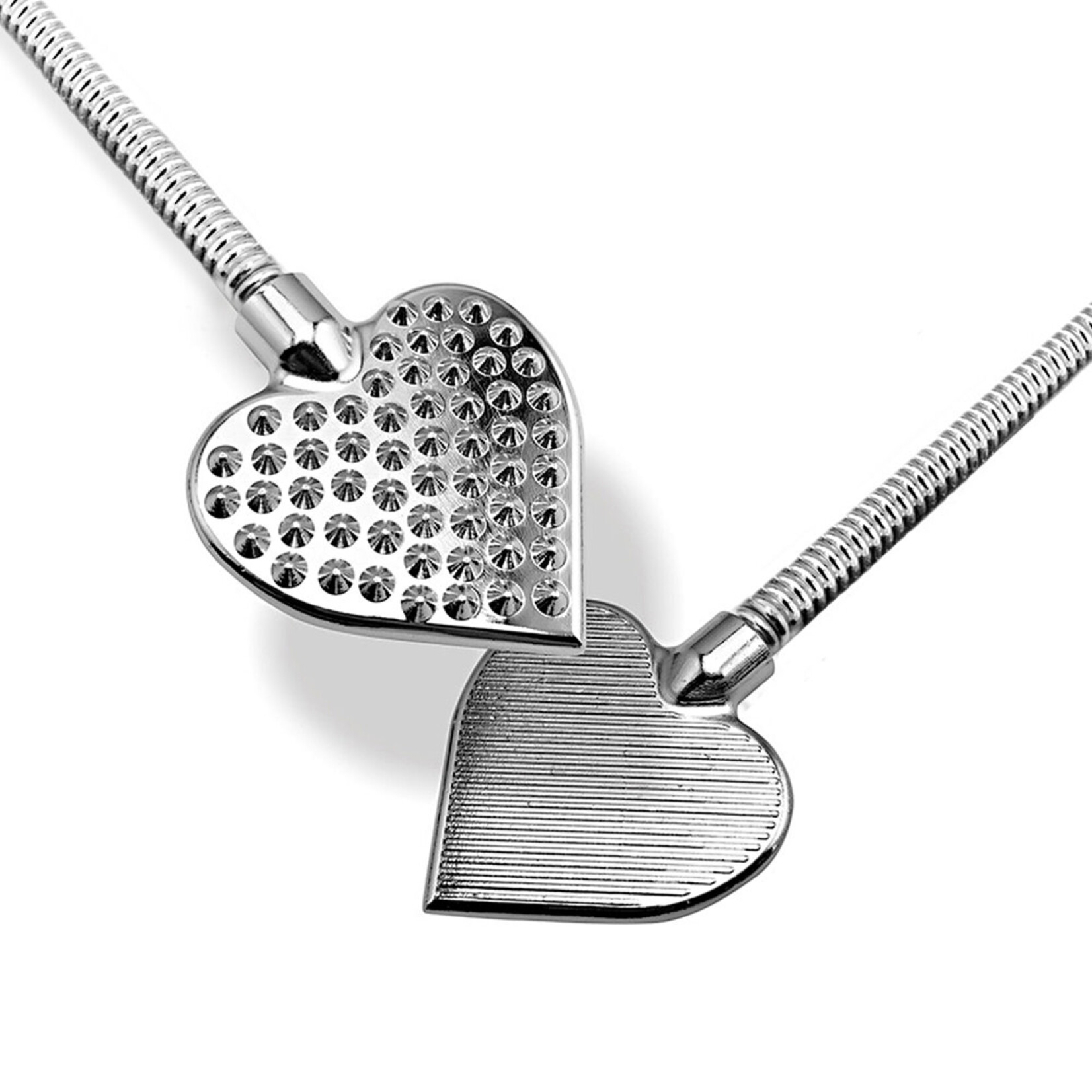 Nixie Nixie Stainless Steel Riding Crop Flaming Heart