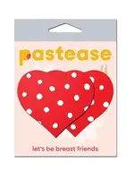 Pastease Pastease Heart w/Polka Dot - Red/White O/S