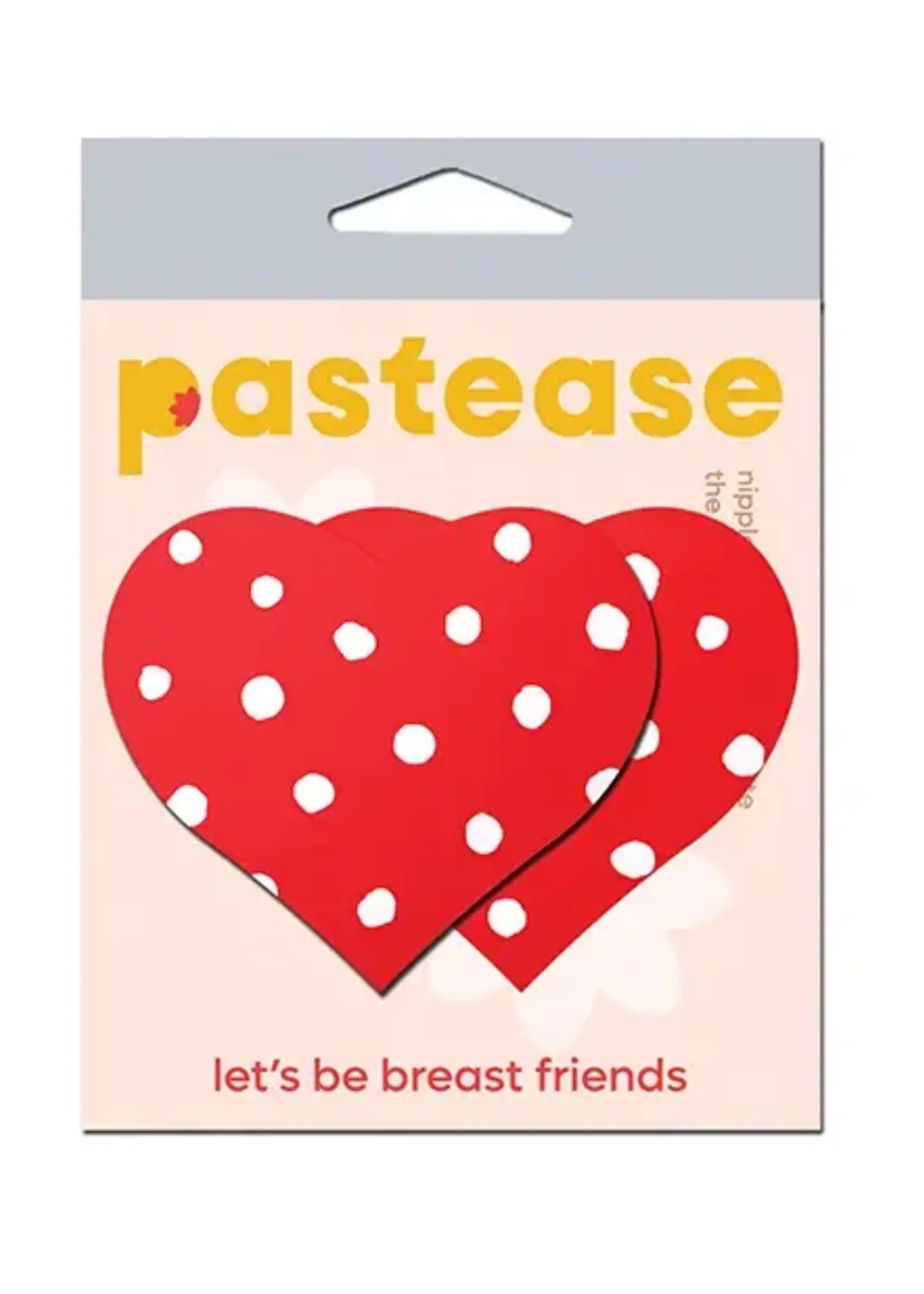 Pastease Pastease Heart w/Polka Dot - Red/White O/S