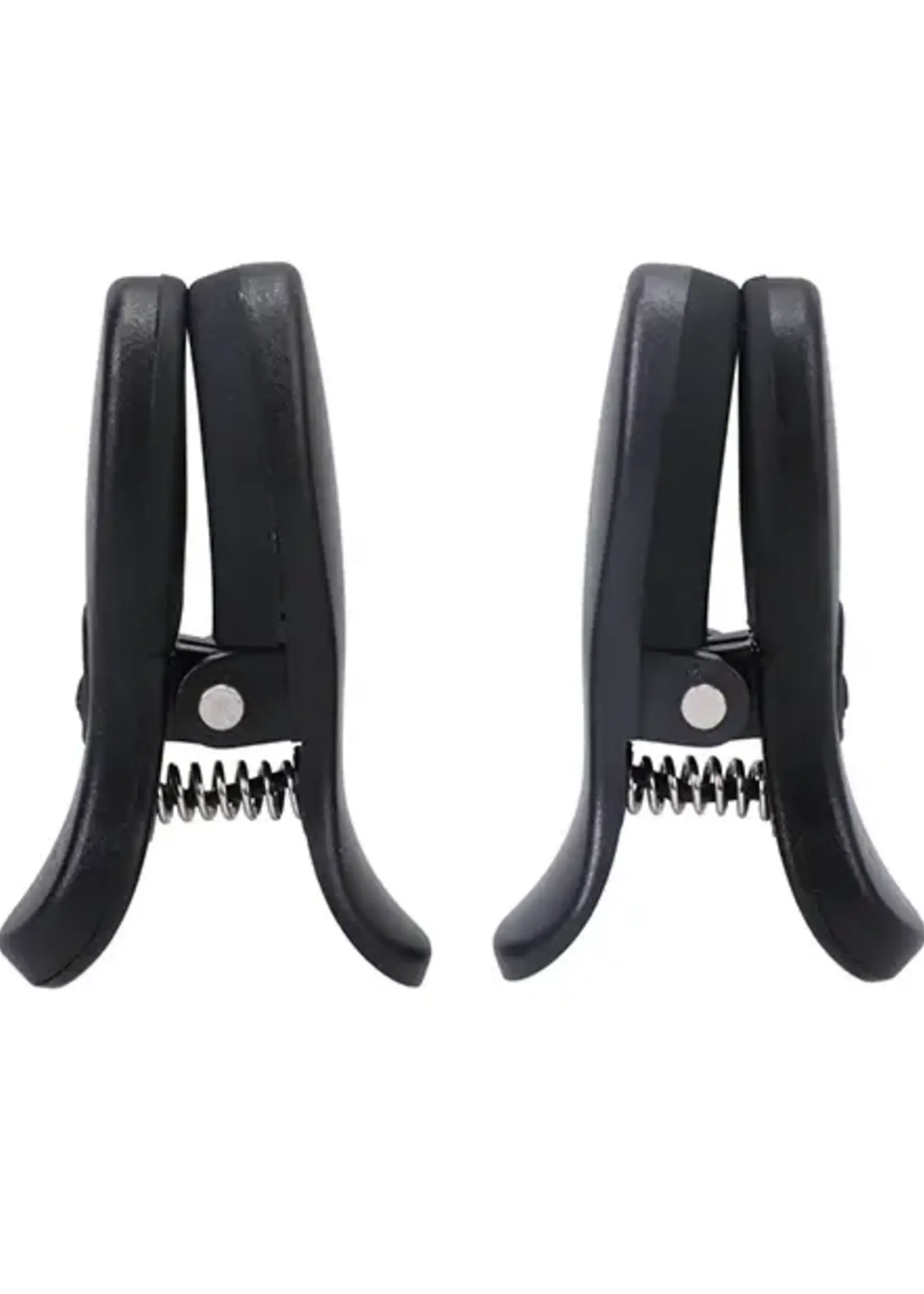 Doc Johnson Merci - Vibro Grippers - Wireless Vibrating Nipple Clamps With Rechargeable Case - Black