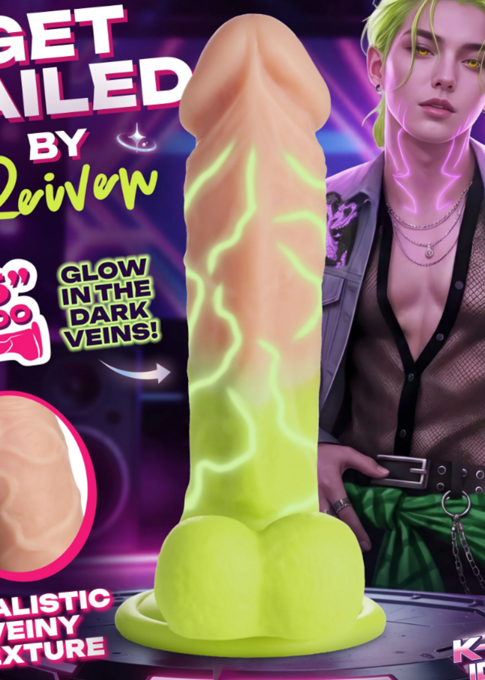 K-Pop Idols Reiven Silicone Dildo With Balls