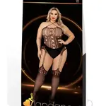 LapDance Suspender Hose Bodystocking - Curvy Queen Size