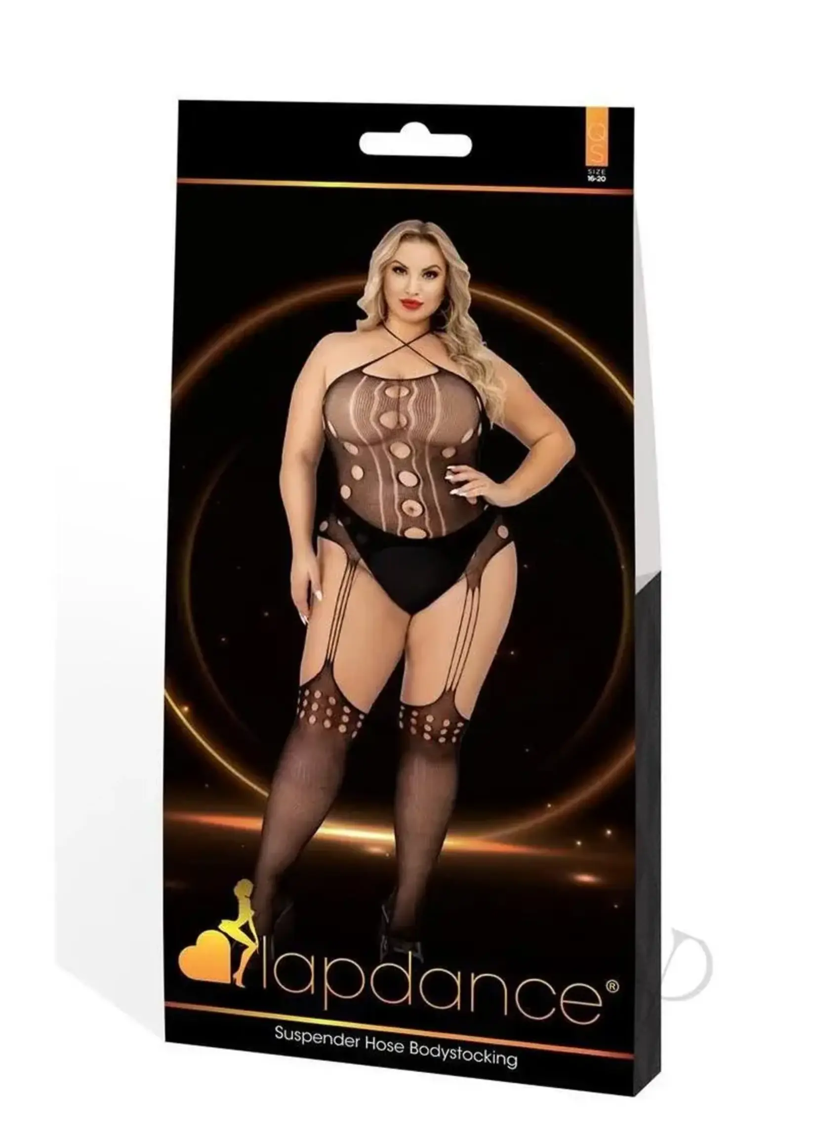 LapDance Suspender Hose Bodystocking - Curvy Queen Size