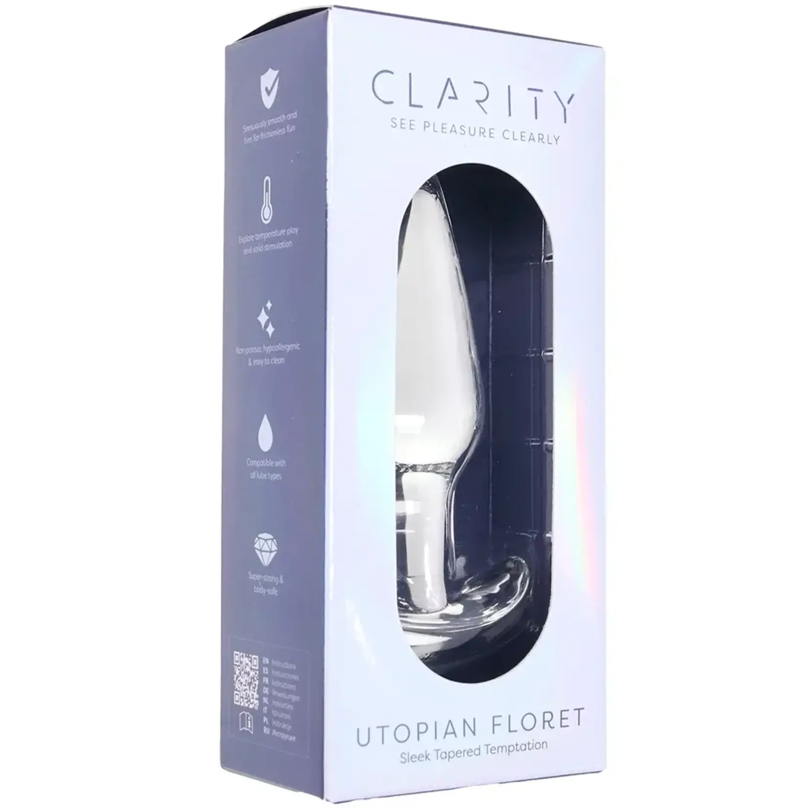Creative Conceptions Clarity Glass Dildo Utopian Floret