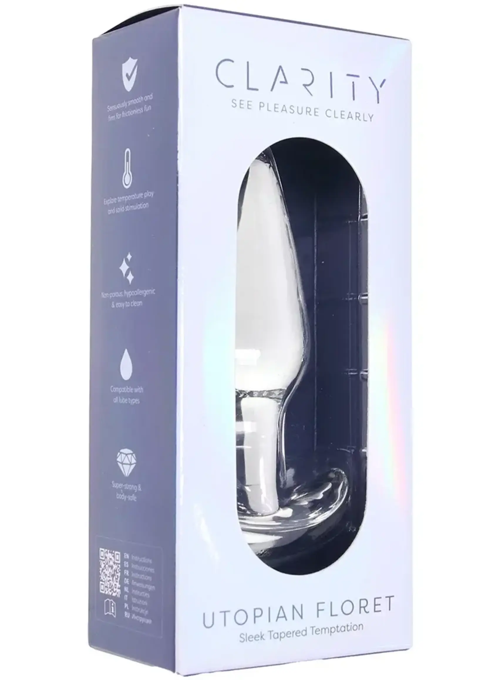 Creative Conceptions Clarity Glass Dildo Utopian Floret