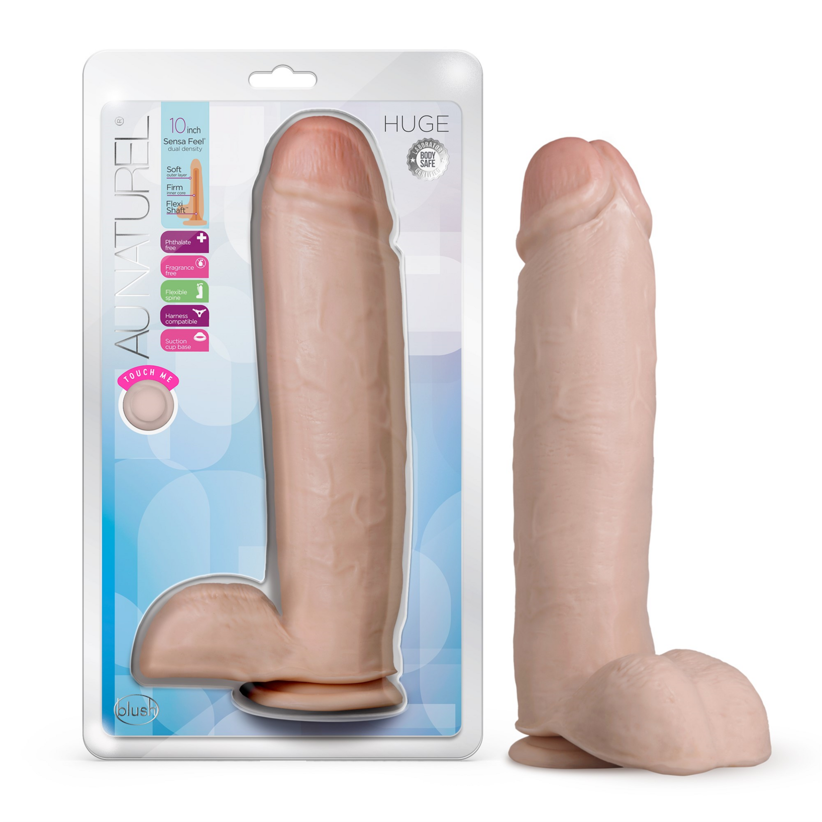Blush Novelties Au Naturel - Huge - 10 Inch Dildo - Vanilla
