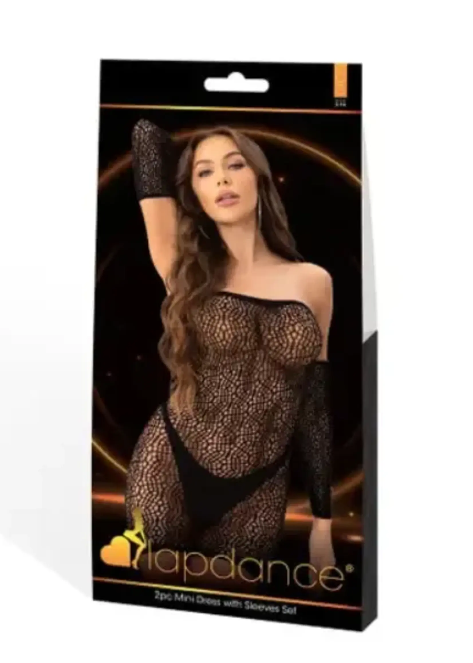LapDance 2pc Mini Dress with Sleeves Set - O/S