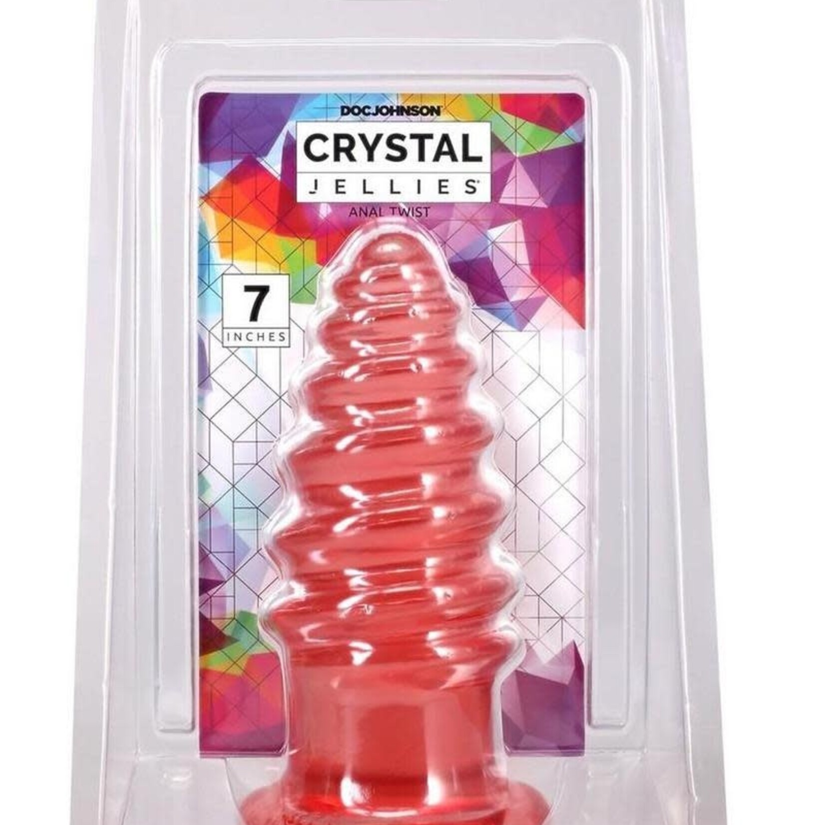 Doc Johnson Crystal Jellies Anal Twist 7In - Pink