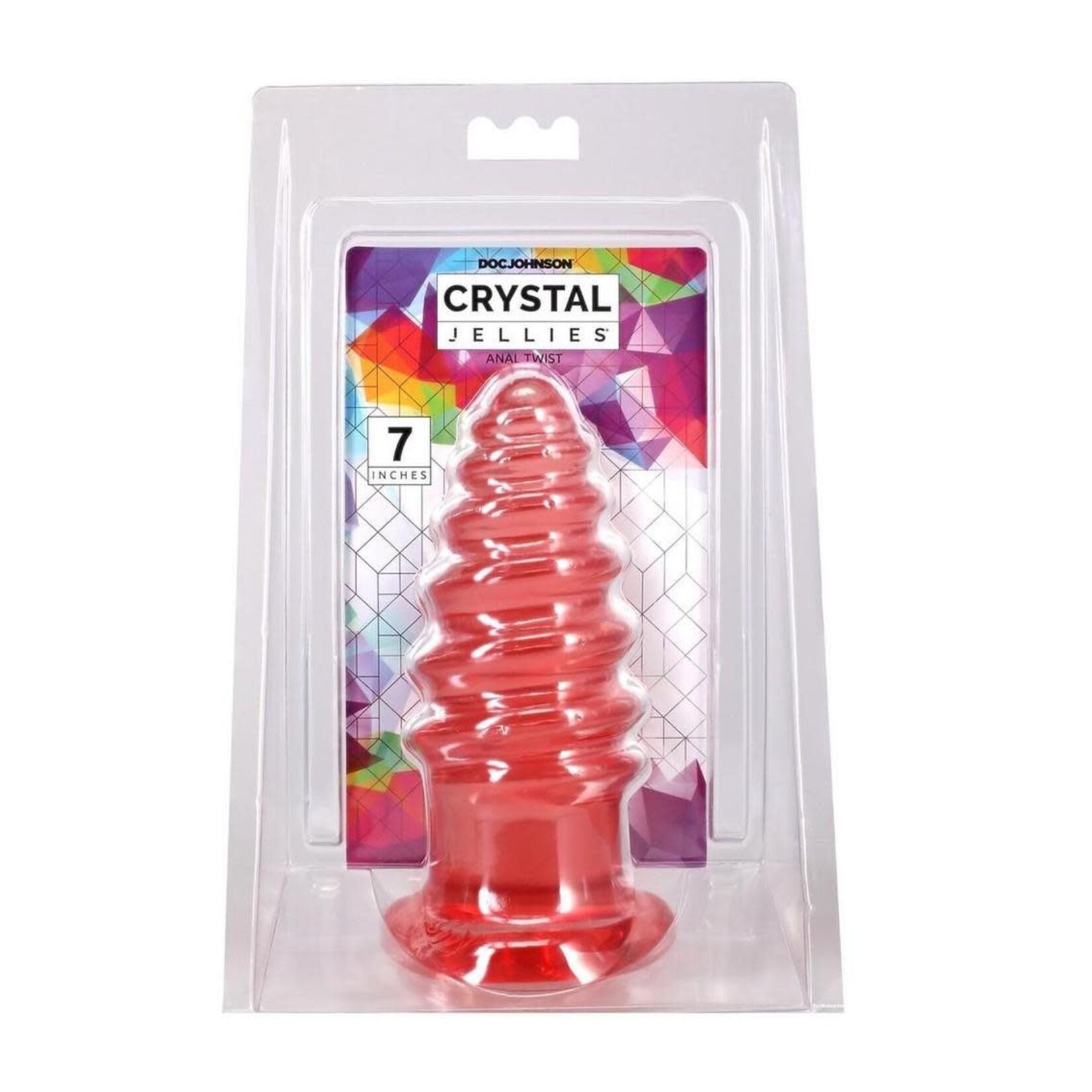 Doc Johnson Crystal Jellies Anal Twist 7In - Pink