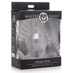 XR Brands Master Series Clear View Hollow Anal Plug - XL
