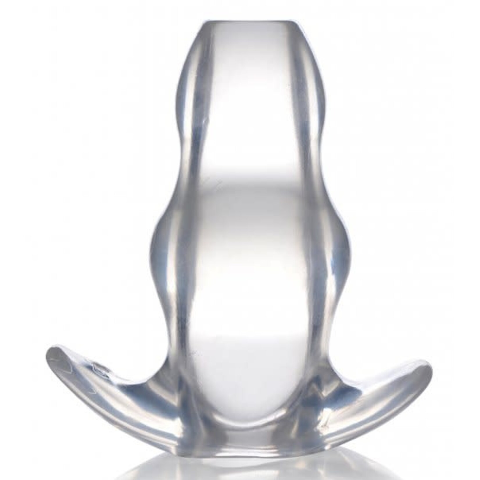 XR Brands Master Series Clear View Hollow Anal Plug - XL