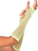 Leg Avenue Leg Avenue Triangle Net Finglerless Gloves - OS - Neon Green
