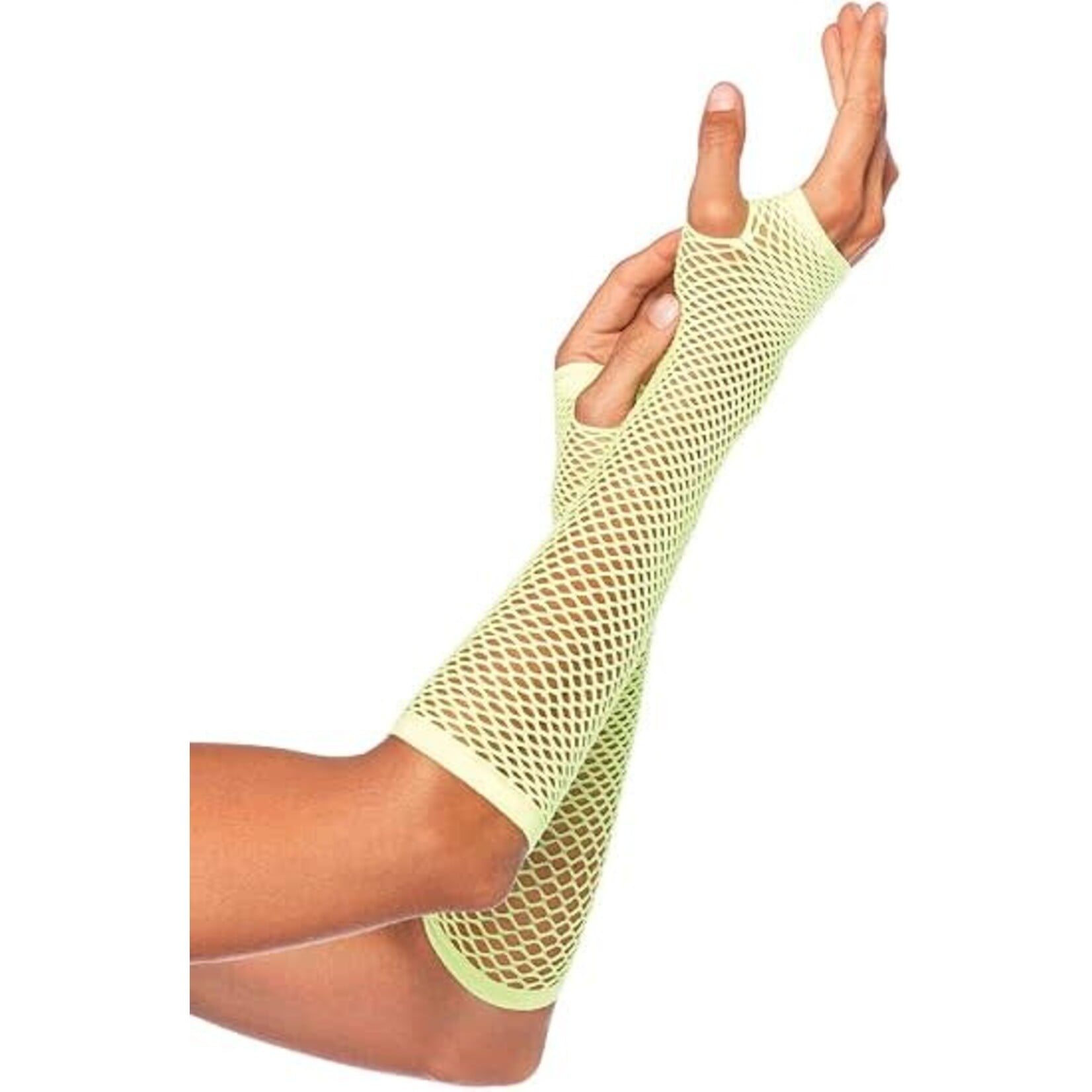 Leg Avenue Leg Avenue Triangle Net Finglerless Gloves - OS - Neon Green
