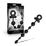 XR Brands Master Series Master Series Balls Deep Vibrating Silicone Anal Beads - Black