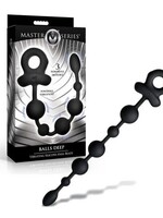 XR Brands Master Series Master Series Balls Deep Vibrating Silicone Anal Beads - Black