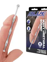Electric Novelties Blue Line Wavy Urethral Sound 6in - Stainless Steel