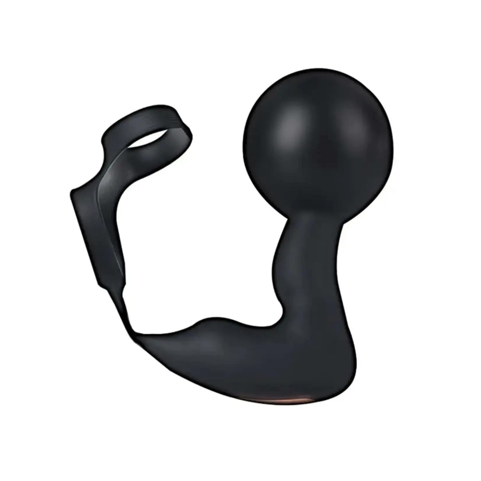 NassToys Atomic Inflatable P-Spot Vibe Black