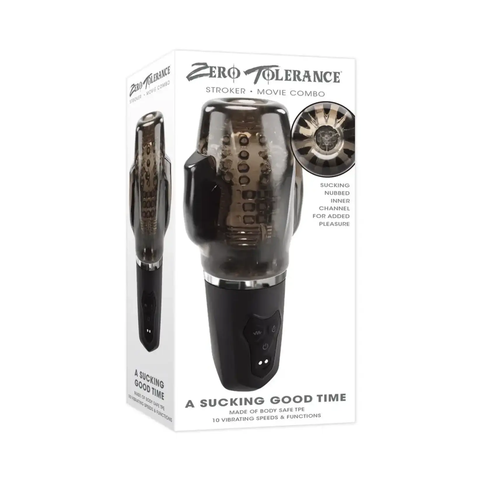Zero Tolerance Zero Tolerance A Sucking Good Time Rechargeable Masturbator - Smoke