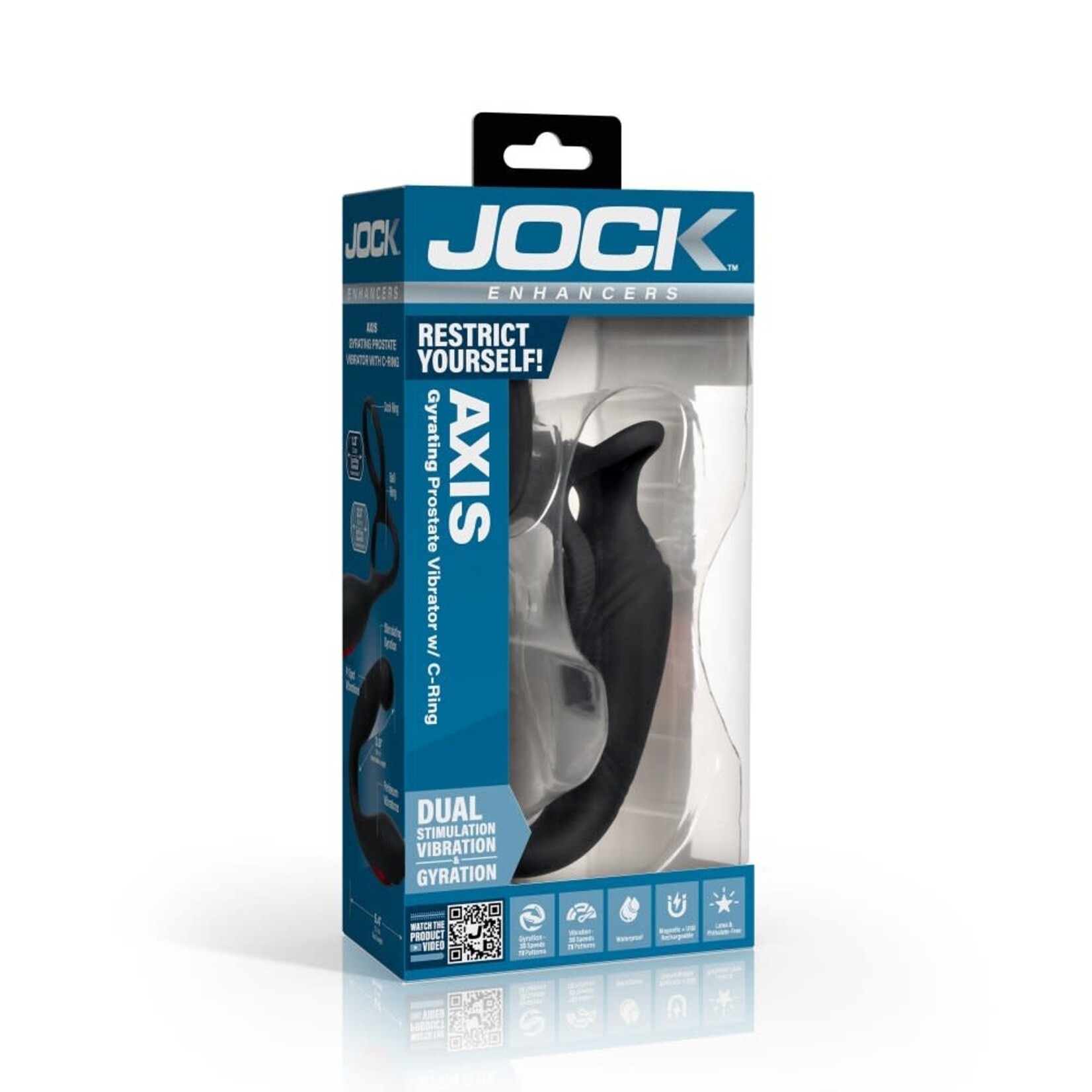 Curve Toys Axis Gyrating Prostate Vibrator with C-Ring