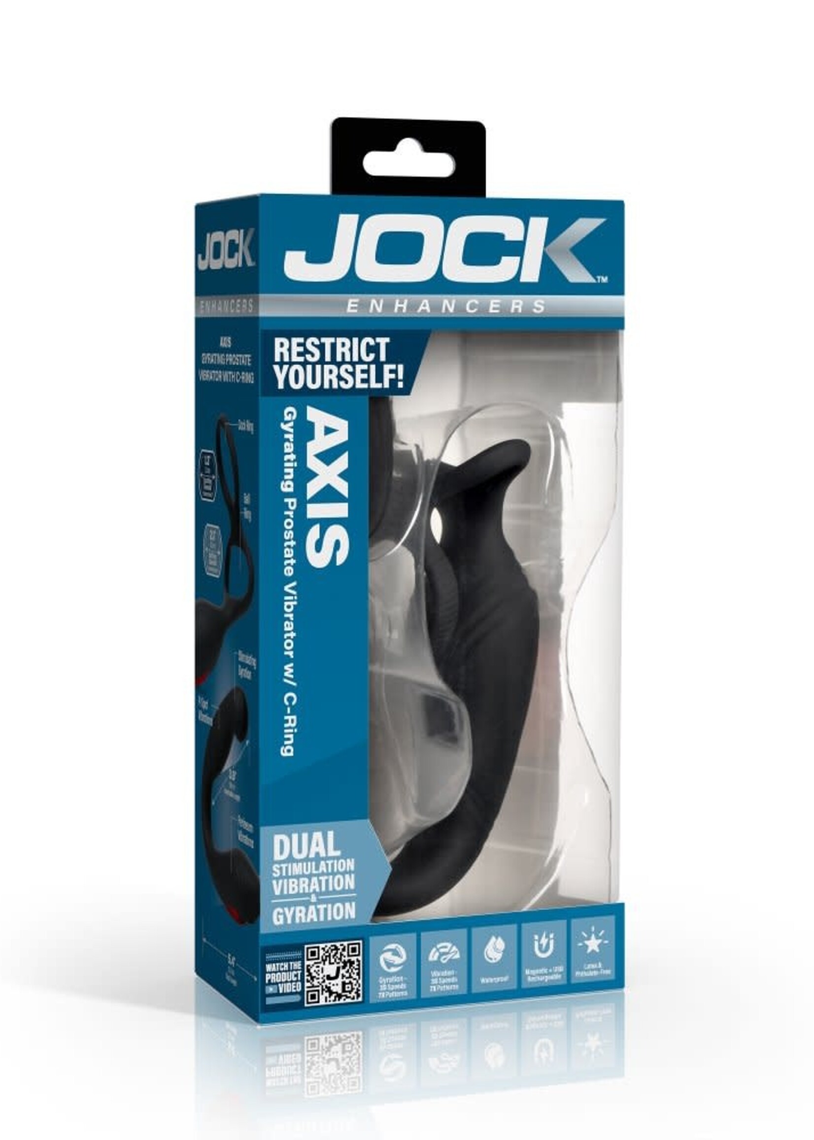 Curve Toys Axis Gyrating Prostate Vibrator with C-Ring