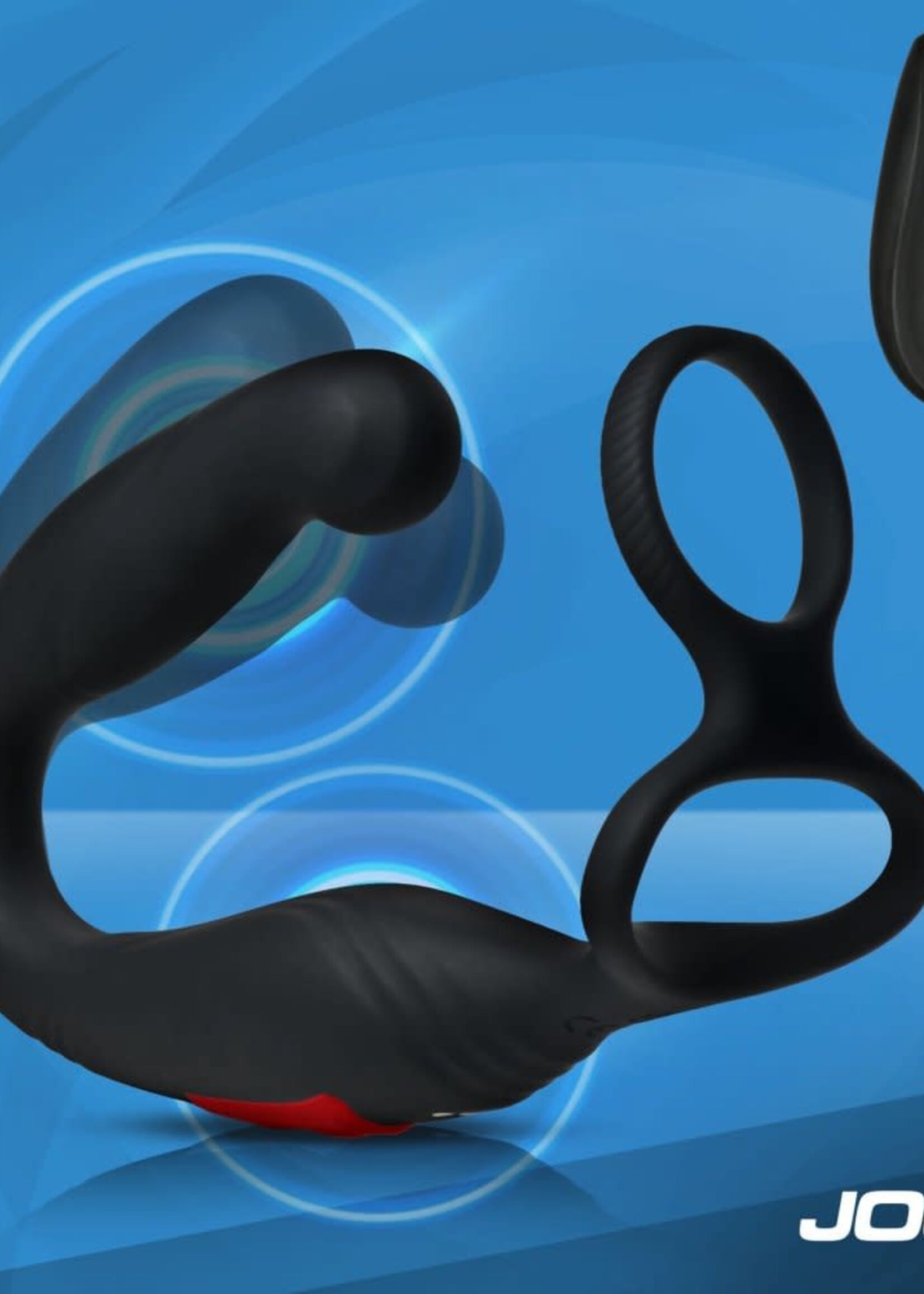 Curve Toys Axis Gyrating Prostate Vibrator with C-Ring