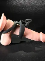 Zero Tolerance Zero Tolerance Raging Bull Rechargeable Silicone Dual Cock Ring - Black