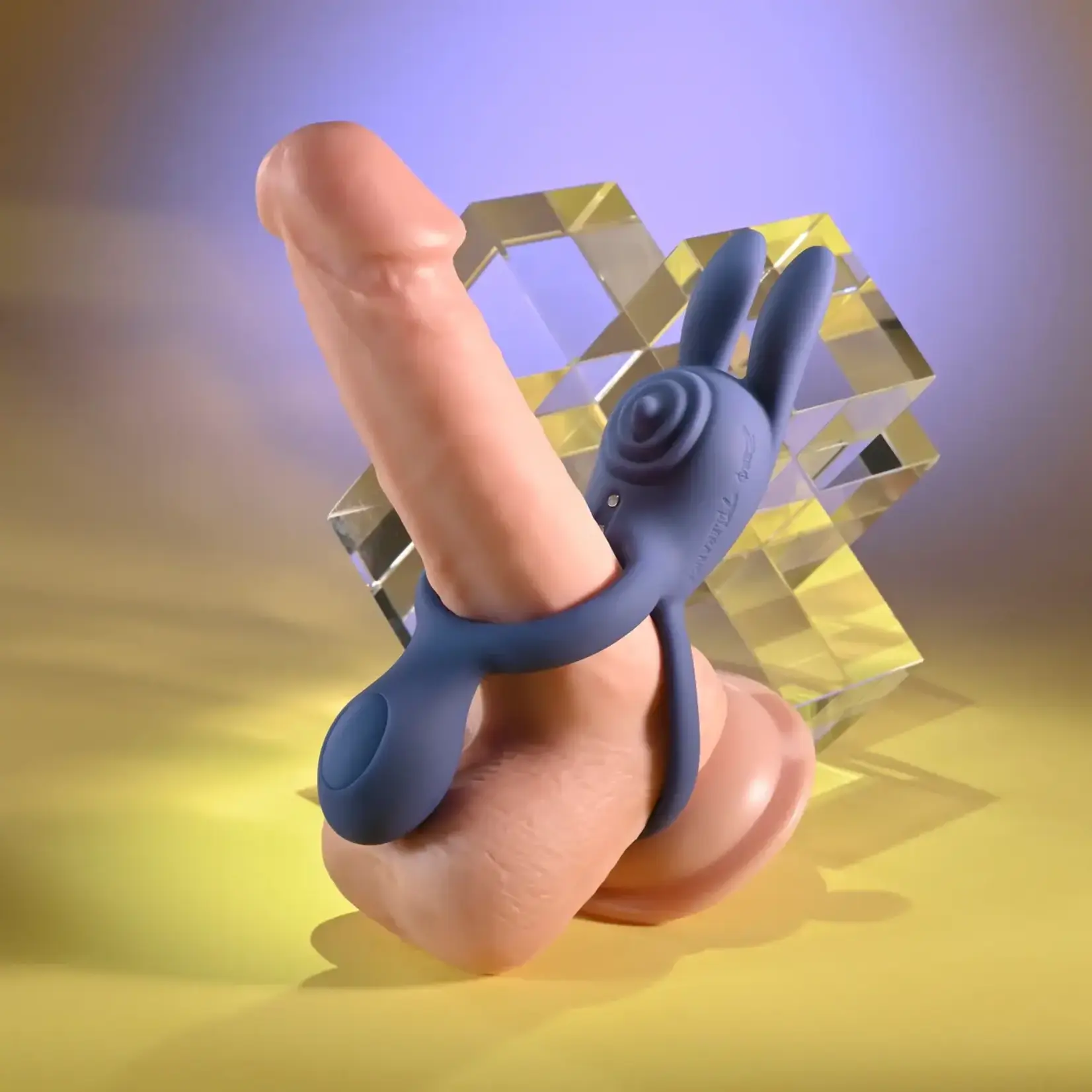 Zero Tolerance Zero Tolerance Naughty Bunny Rechargeable Silicone Vibrating Rabbit Cock Ring - Purple