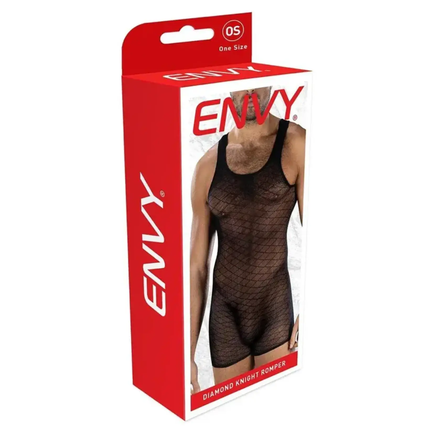 Envy Envy Menswear Diamond Knight Romper - OS - Black