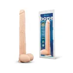 B-Vibe B-Vibe Bone Dildo with Balls and Suction Cup 17in - Vanilla