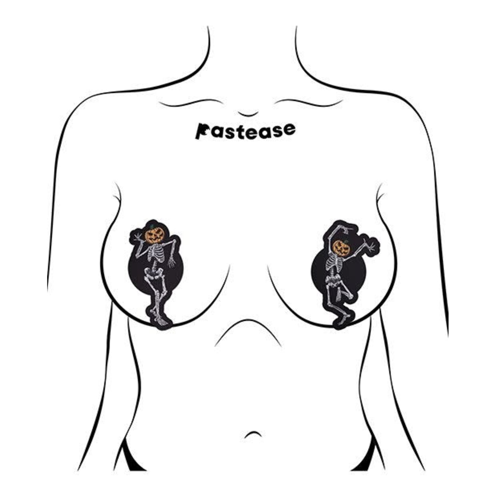 Pastease Pastease Halloween Dancing Skeletons - Black O/S