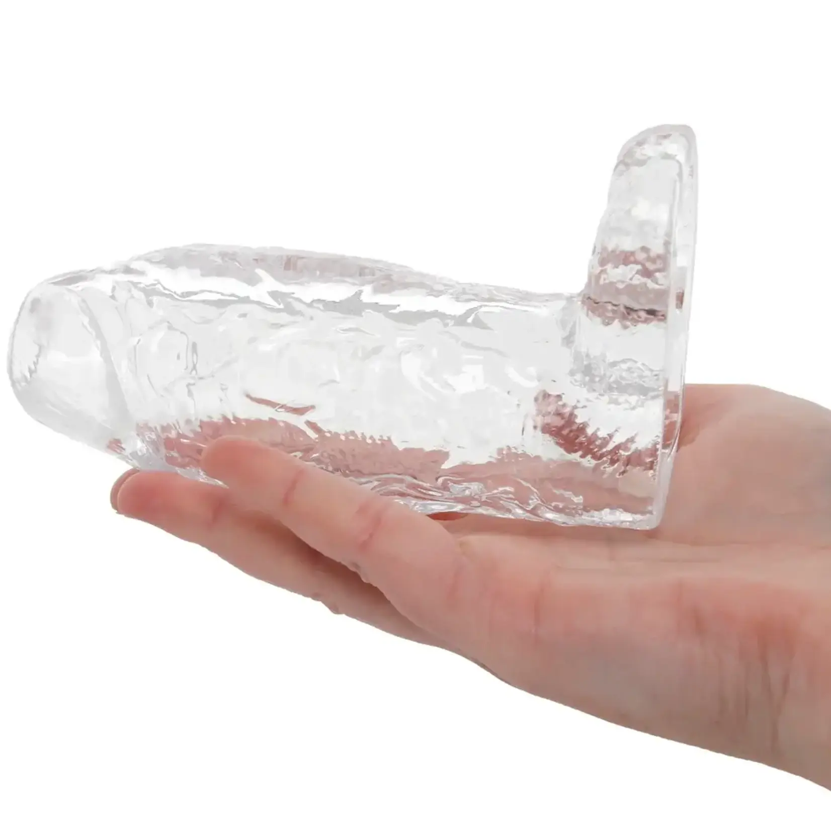 Doc Johnson Titanmen Cock Sleeve With Ball Strap 6 Inch Clear