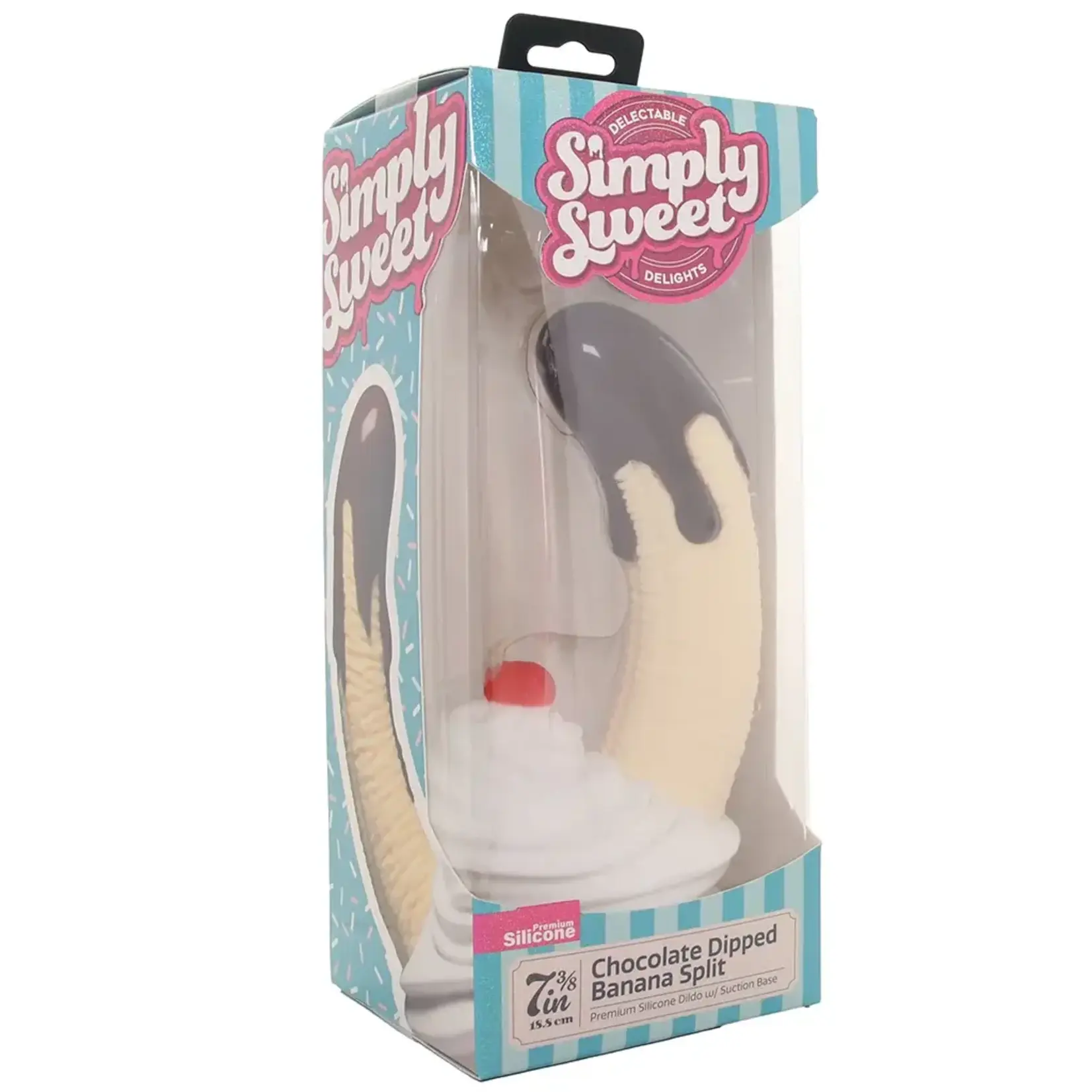 Simply Sweet Chocolate Dipped Banana Split Premium Silicone Dildo