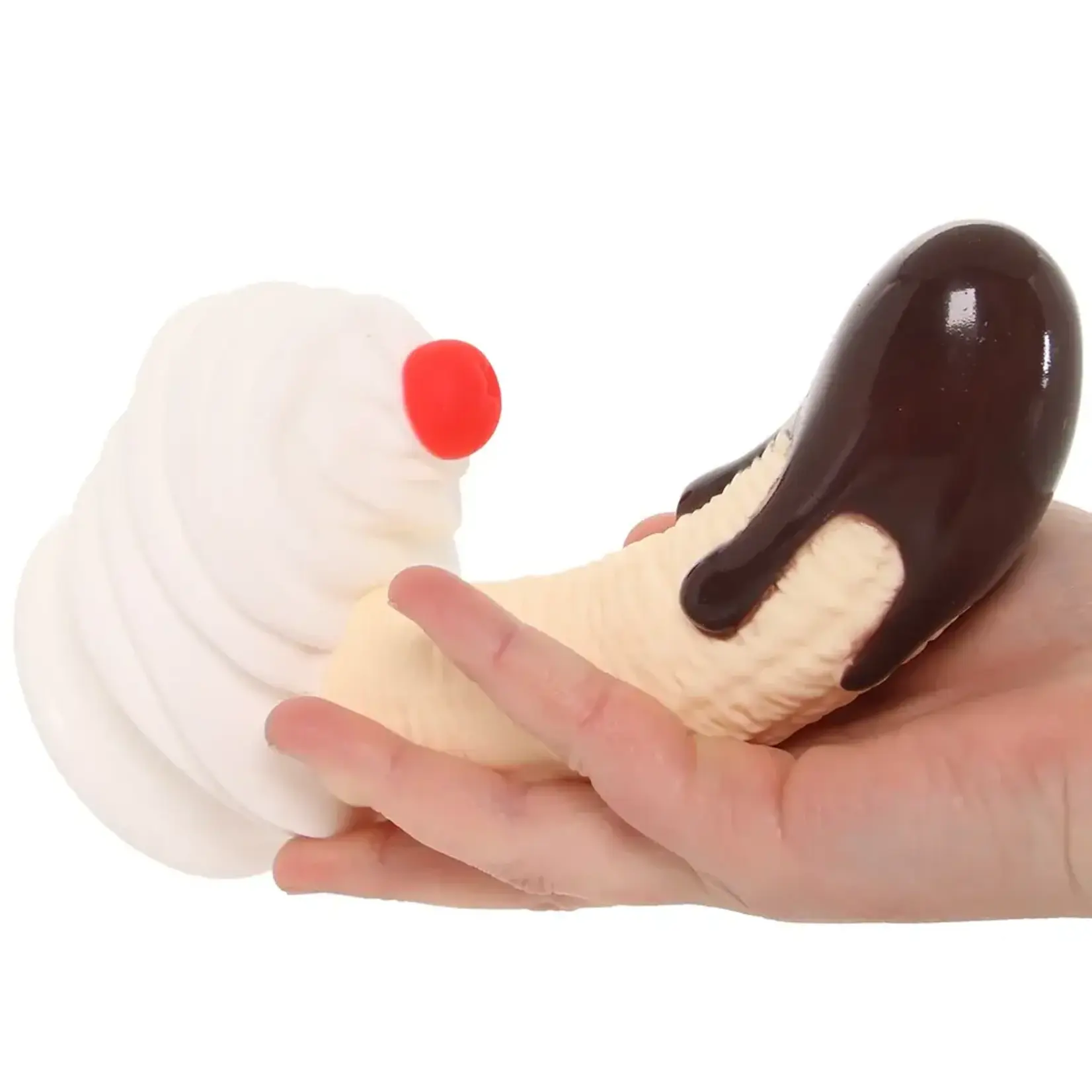 Simply Sweet Chocolate Dipped Banana Split Premium Silicone Dildo