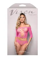 Fantasy Lingerie Wide Awake Rhinestone Top & Panty One Size